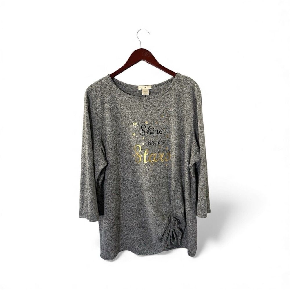 Tea Please Sleep Top Womens 2X Plus Size Shine Like The Stars Sleepwear